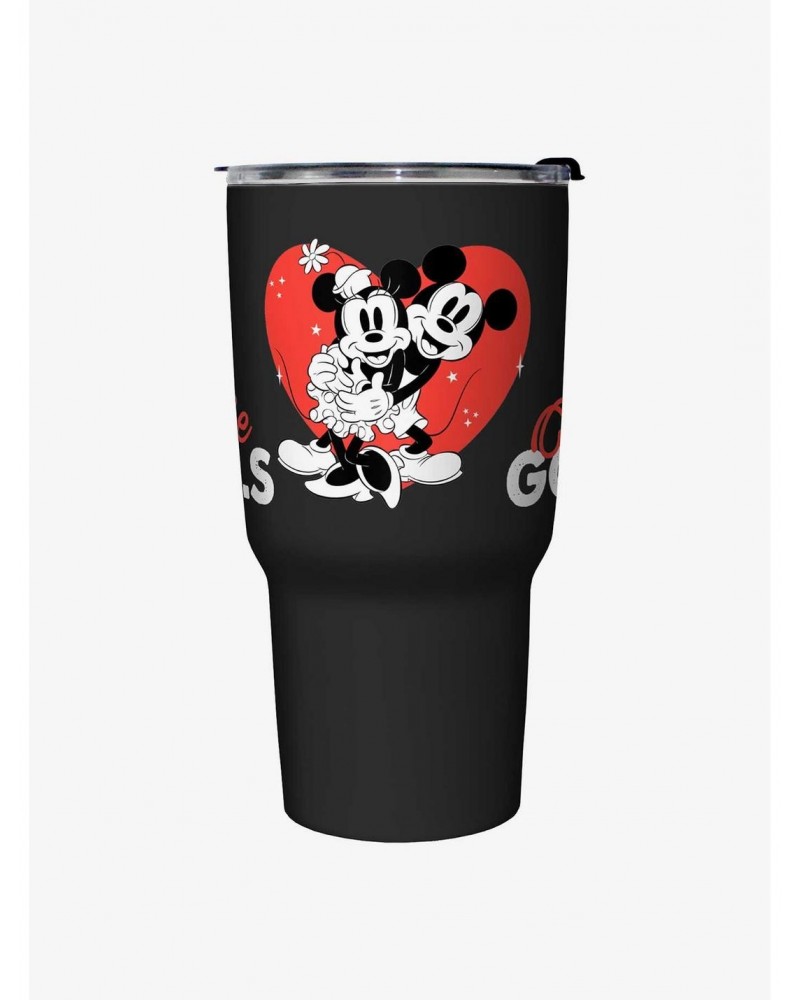 Disney Mickey Mouse Mickey and Minnie Couple Goals Travel Mug $9.87 Mugs