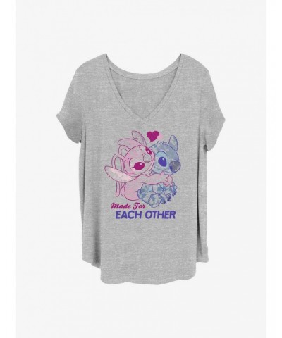 Disney Lilo & Stitch Angel and Stitch Together Girls T-Shirt Plus Size $8.67 T-Shirts