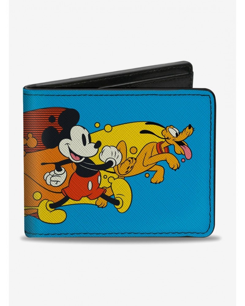 Disney Mickey Mouse And Pluto Action Wave Bifold Wallet $6.69 Wallets