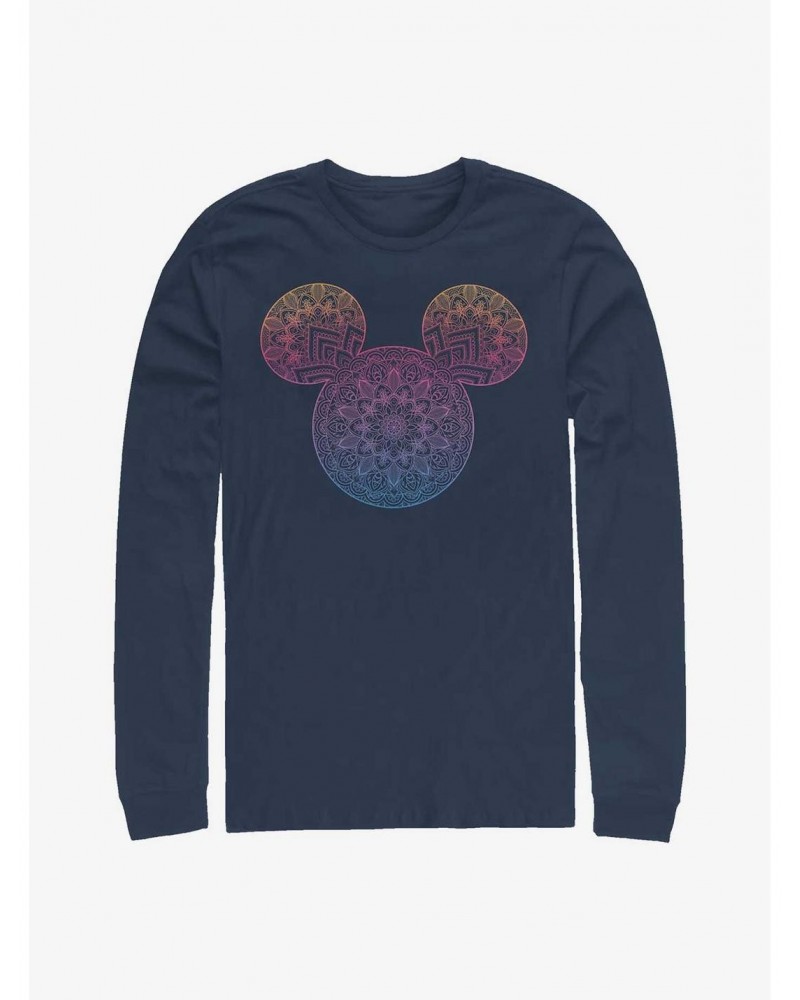 Disney Mickey Mouse Mickey Mandala Fill Long-Sleeve T-Shirt $11.52 T-Shirts