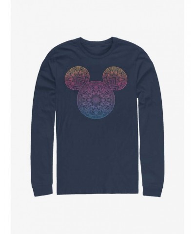 Disney Mickey Mouse Mickey Mandala Fill Long-Sleeve T-Shirt $11.52 T-Shirts