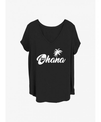 Disney Lilo & Stitch Silhouette Ohana Girls T-Shirt Plus Size $9.25 T-Shirts