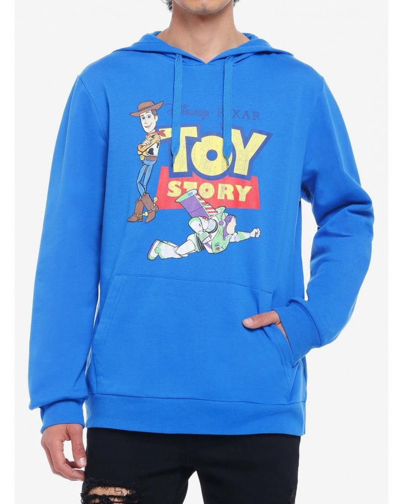 Disney Pixar Toy Story Buzz & Woody Vintage Distressed Hoodie $5.39 Hoodies