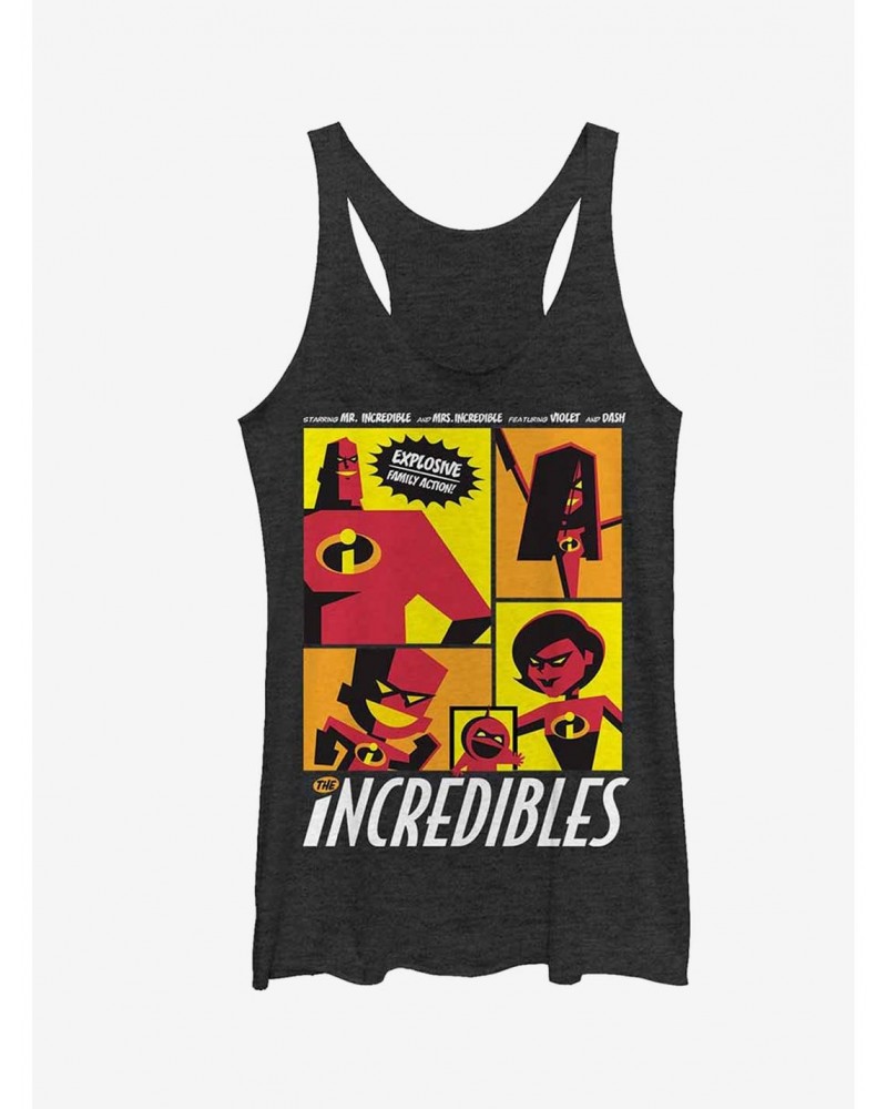 Disney Pixar Incredibles Starring Explosive Family Action Girls Tank $12.17 Tanks