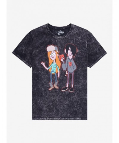Disney Gravity Falls Wendy & Robbie Wash Boyfriend Fit Girls T-Shirt $4.81 T-Shirts