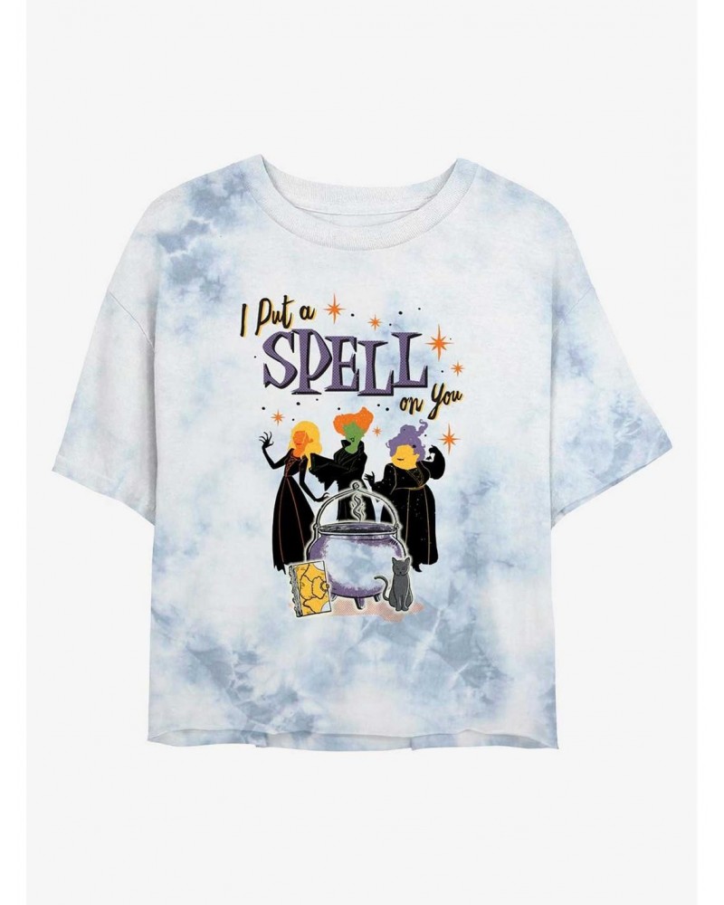 Disney Hocus Pocus A Spell On You Tie-Dye Girls Crop T-Shirt $12.43 T-Shirts