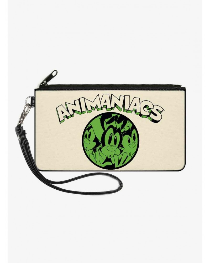 Animaniacs Wakko Yakko Dot Close Up Pose Canvas Zip Clutch Wallet $9.61 Wallets