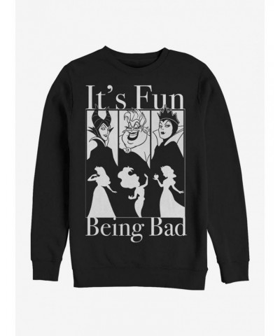 Disney Villains Bad Fun Crew Sweatshirt $15.87 Sweatshirts