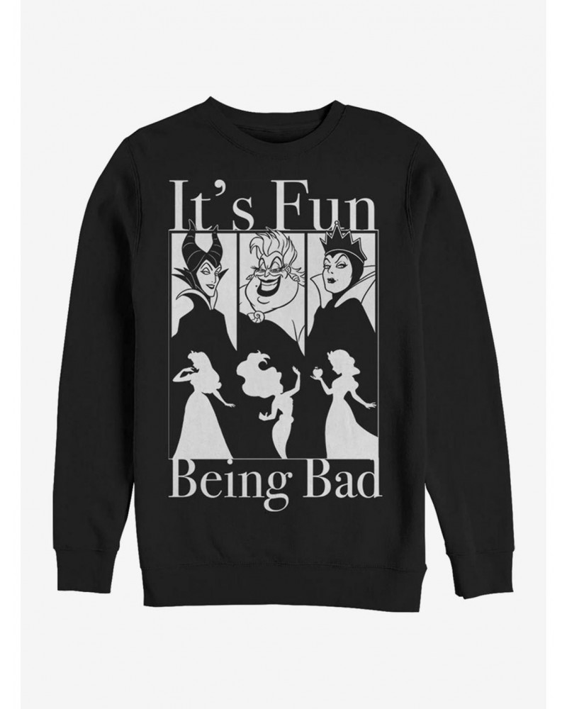 Disney Villains Bad Fun Crew Sweatshirt $15.87 Sweatshirts