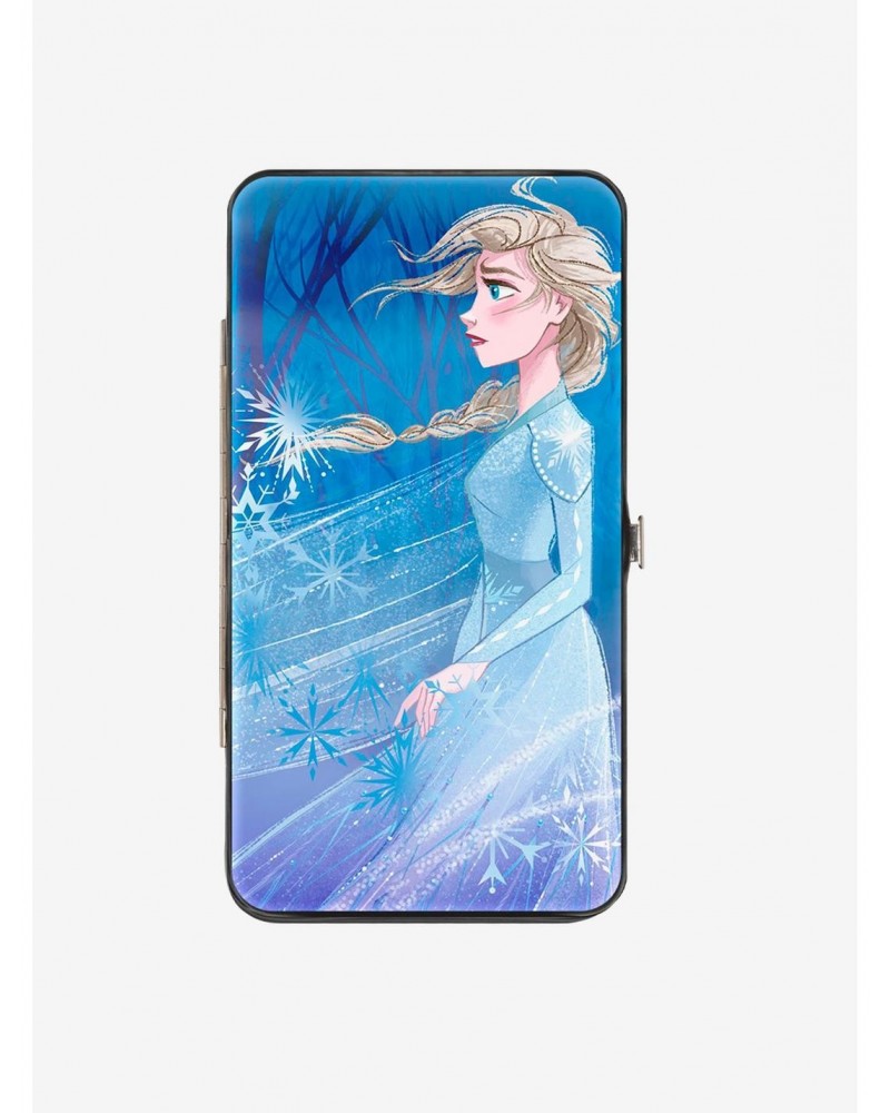 Disney Frozen 2 Elsa Swirling Snowflakes Pose Hinge Wallet $8.99 Wallets