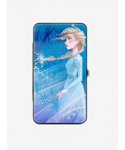 Disney Frozen 2 Elsa Swirling Snowflakes Pose Hinge Wallet $8.99 Wallets