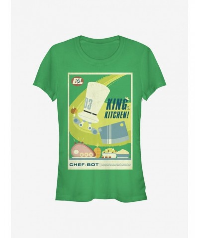 Disney Wall-E King Of The Kitchen Poster Girls T-Shirt $7.97 T-Shirts