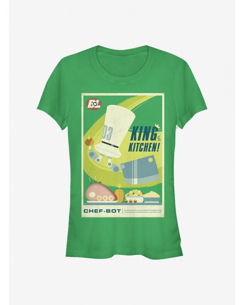 Disney Wall-E King Of The Kitchen Poster Girls T-Shirt $7.97 T-Shirts