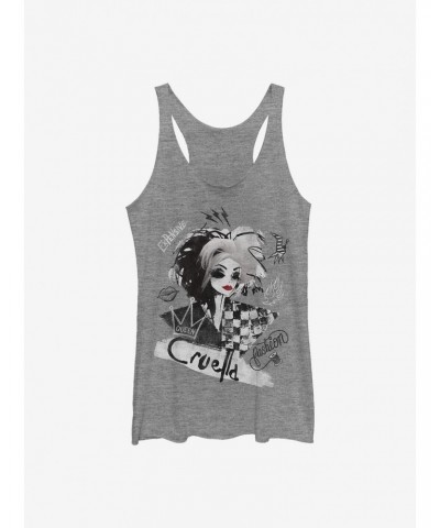 Disney Cruella Artsy Cruella Girls Tank $8.29 Tanks