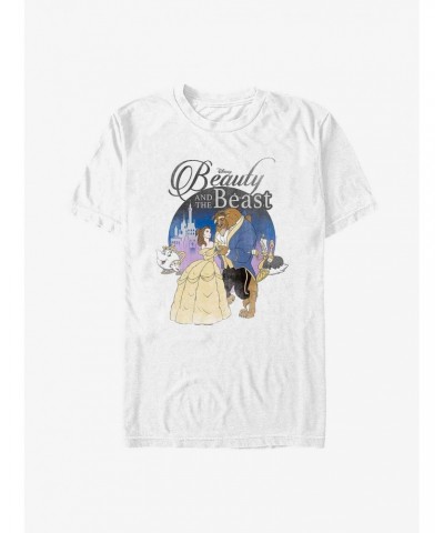 Disney Beauty Beast Vintage Look Poster T-Shirt $7.41 T-Shirts