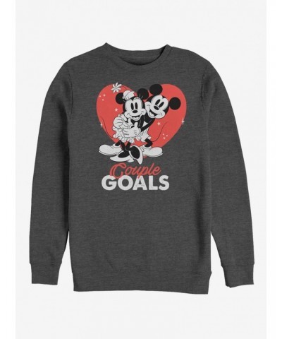 Disney Mickey Mouse Couple Goals Crew Sweatshirt $12.18 Sweatshirts