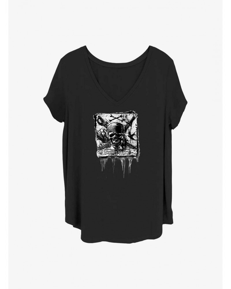 Disney Pirates of the Caribbean Sparrow Skull Girls T-Shirt Plus Size $11.85 T-Shirts