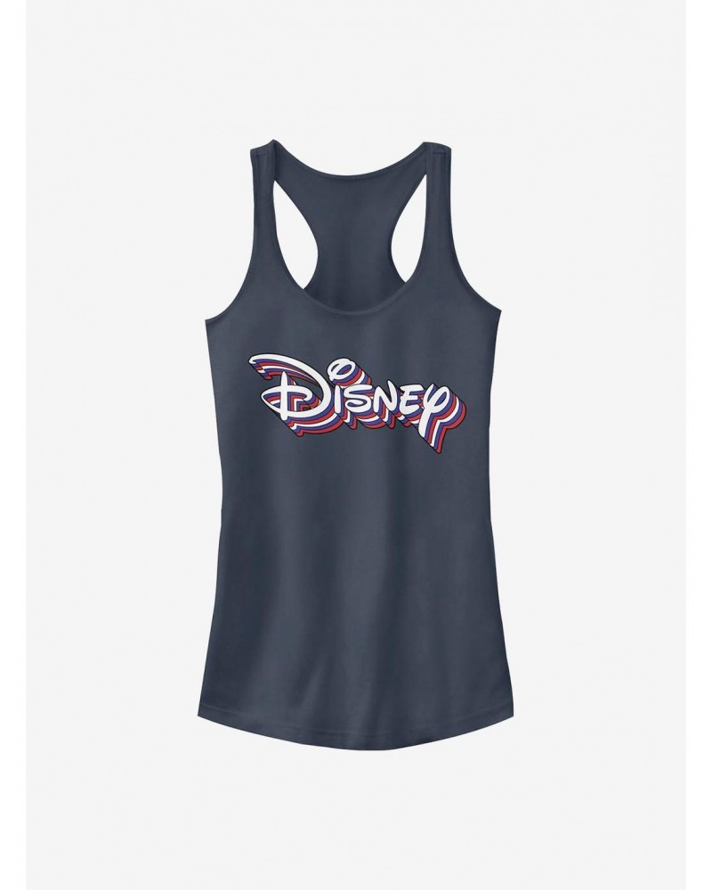 Disney Classic Retro Rainbow Logo Girls Tank $9.21 Tanks