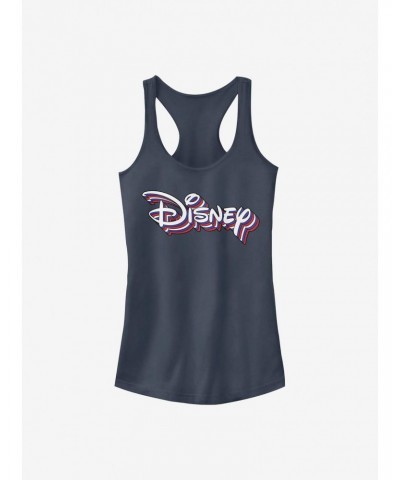 Disney Classic Retro Rainbow Logo Girls Tank $9.21 Tanks