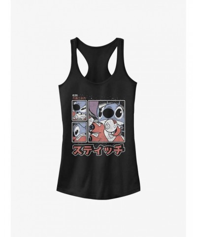 Disney Lilo & Stitch Japanese Text Girls Tank $10.96 Tanks