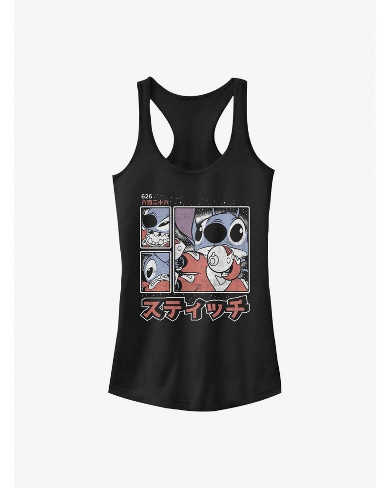 Disney Lilo & Stitch Japanese Text Girls Tank $10.96 Tanks