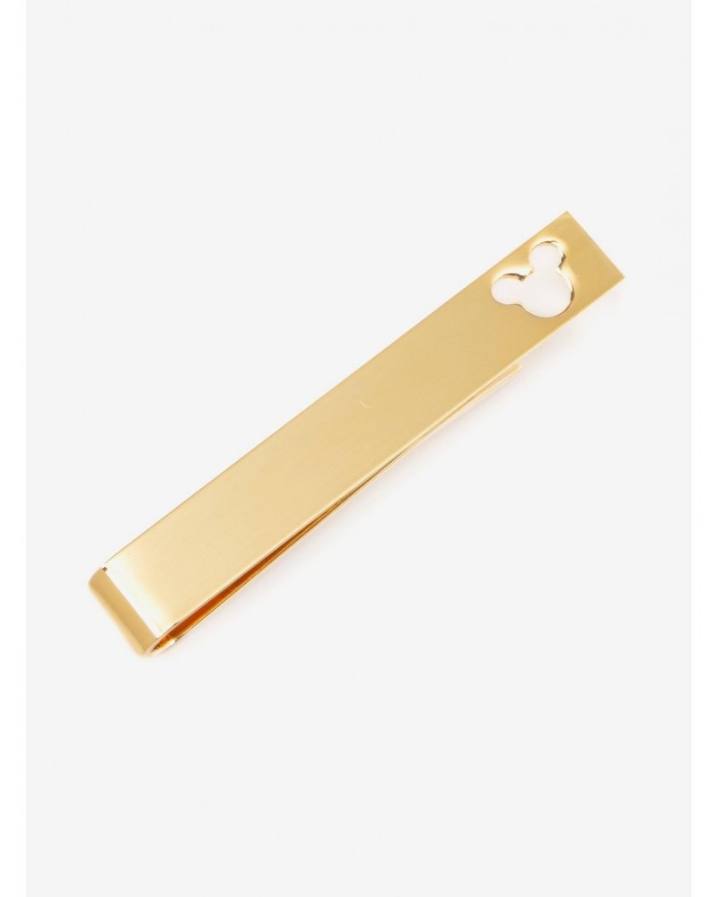 Disney Mickey Mouse Cut Out Gold Tie Bar $20.19 Bar