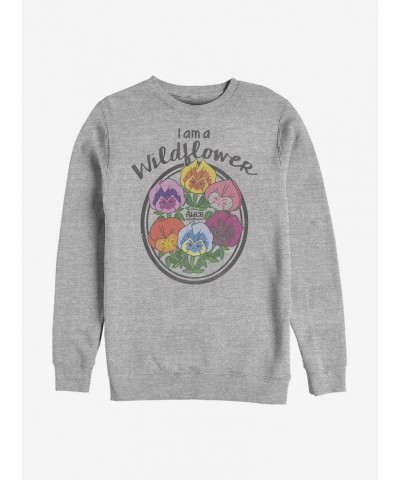 Disney Alice In Wonderland Wildflower Crew Sweatshirt $11.44 Sweatshirts