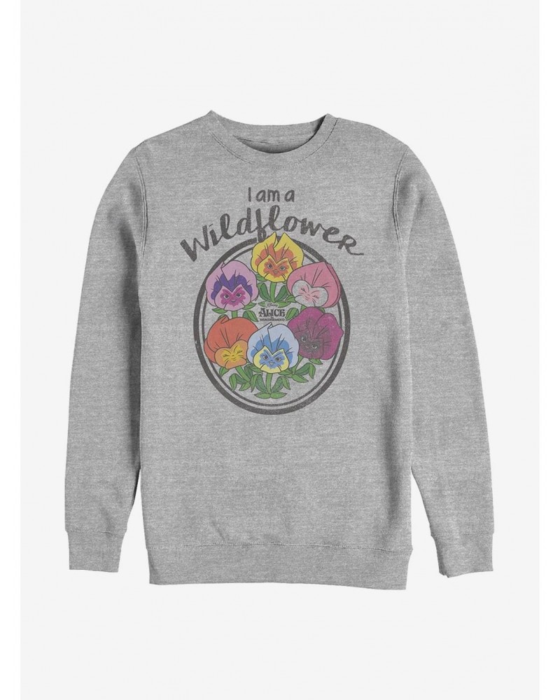 Disney Alice In Wonderland Wildflower Crew Sweatshirt $11.44 Sweatshirts