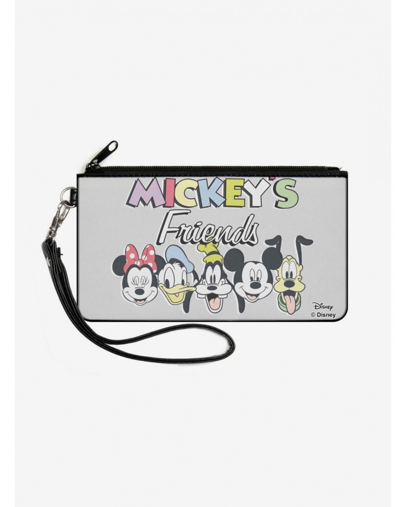 Disney Mickeys The Fab Five Zip Clutch Canvas Wallet $8.57 Wallets