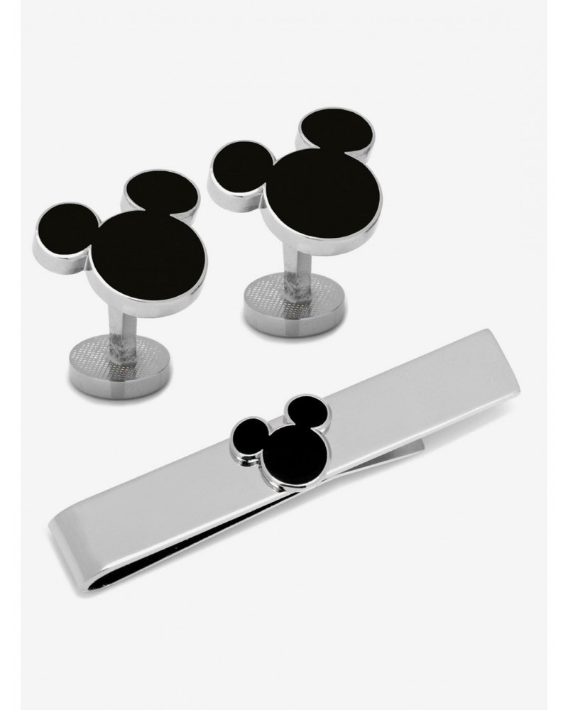 Disney Mickey Mouse Silhouette Cufflinks and Tie Bar Set $39.18 Bar Set