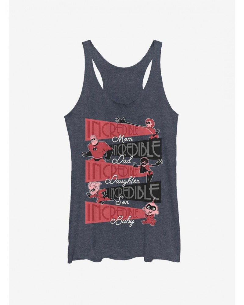 Disney Pixar The Incredibles Incredible Family Girls Tank $10.36 Tanks