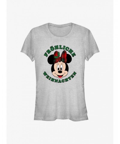Disney Minnie Mouse Frohliche Weihnachten Merry Christmas in German Girls T-Shirt $10.21 T-Shirts