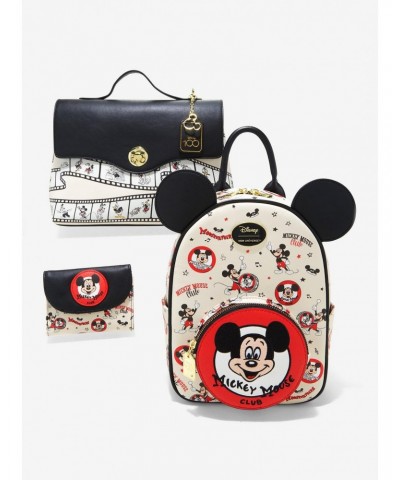 Her Universe Disney100 Mickey Mouse Club Vintage Mini Flap Wallet $6.56 Wallets