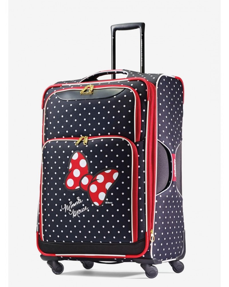 Disney Minnie Mouse Red Bow 28 Inch Spinner Softside Luggage $73.96 Luggage