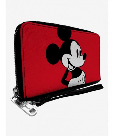 Disney Mickey Mouse Classic Close Up Zip Around Wallet $10.77 Wallets