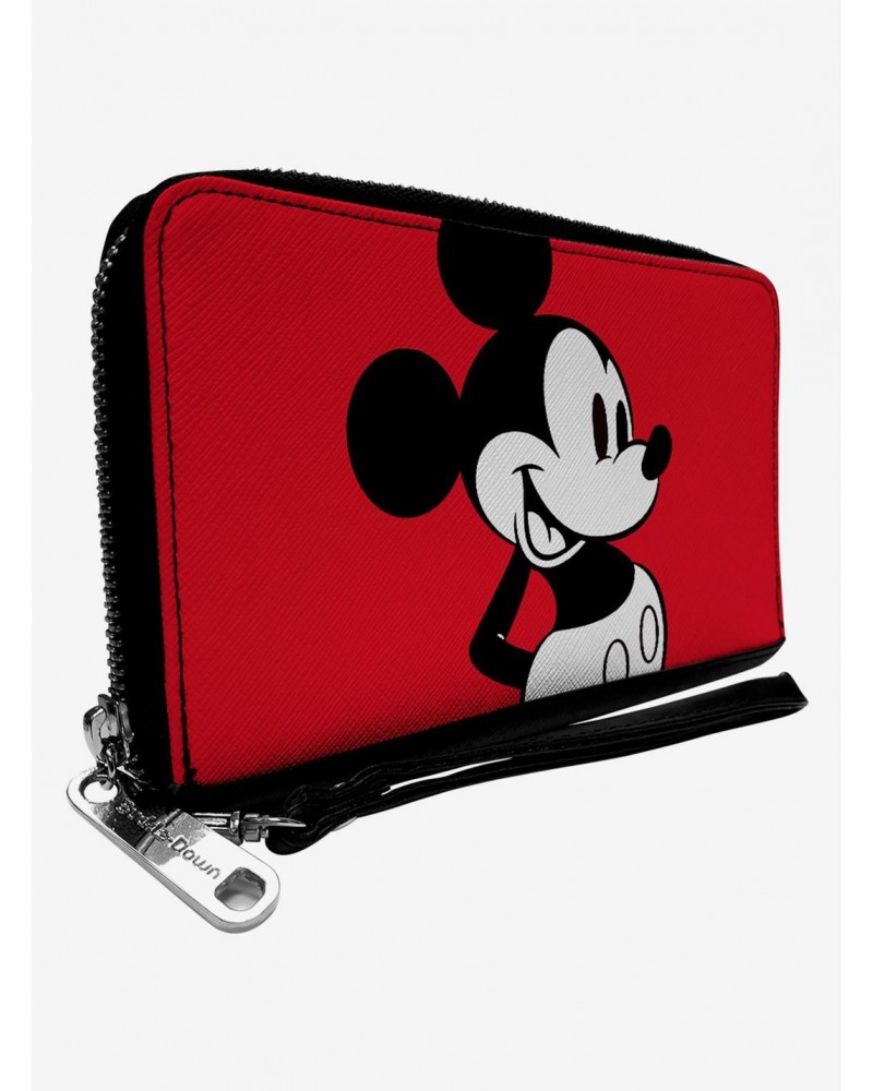 Disney Mickey Mouse Classic Close Up Zip Around Wallet $10.77 Wallets