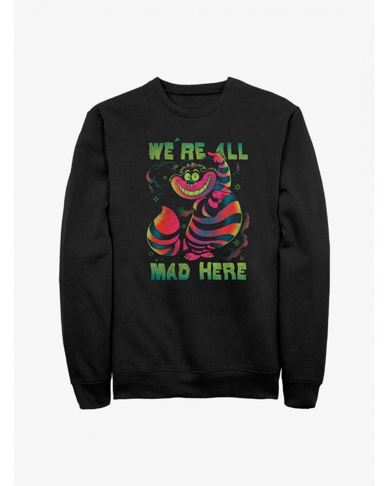 Disney Alice in Wonderland Mad Cheshire Crewneck $16.61 Crewnecks