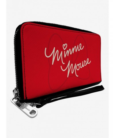 Disney Minnie Mouse Script And Bow Zip Around Wallet $15.44 Wallets