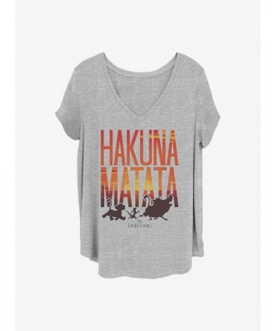 Disney The Lion King Sunset Matata Girls T-Shirt Plus Size $13.58 T-Shirts