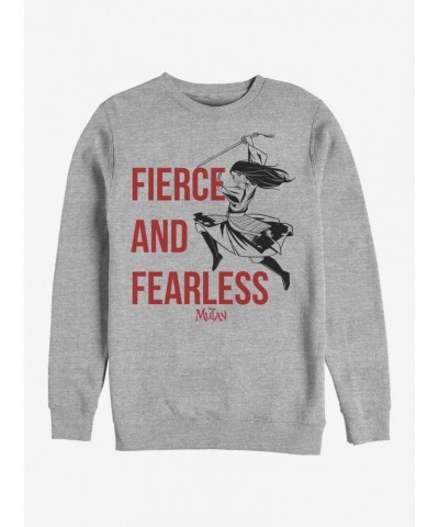 Disney Mulan Fierce And Fearless Crew Sweatshirt $12.18 Sweatshirts