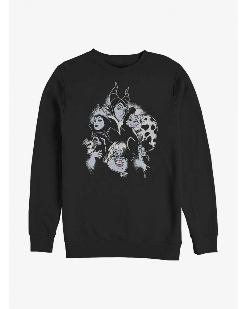 Disney Villains Villain Heads Sweatshirt $11.81 Sweatshirts