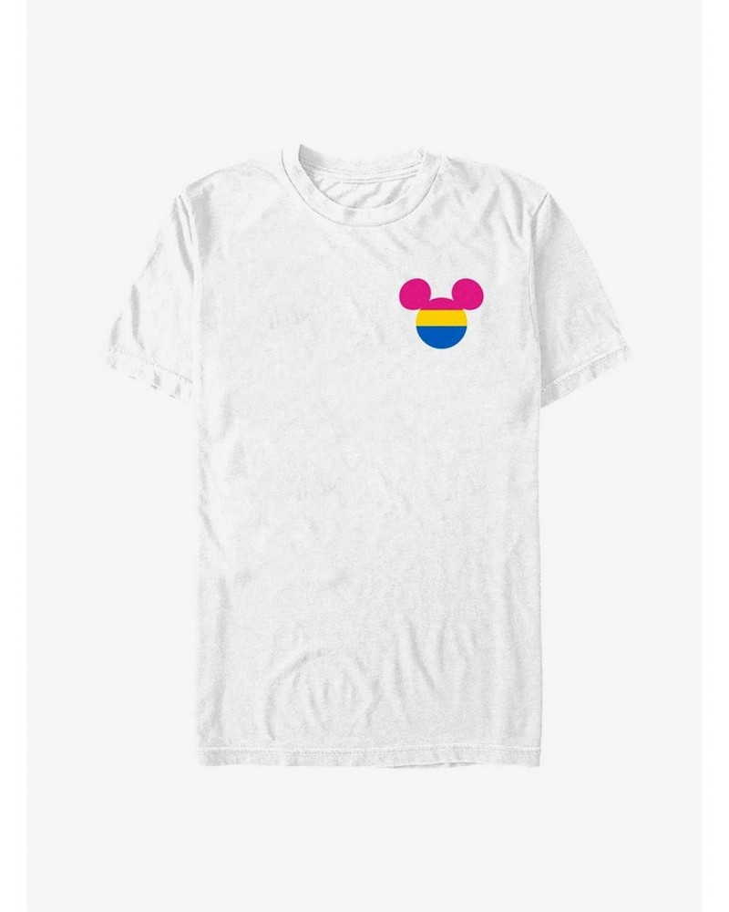 Disney Mickey Mouse Pansexual Badge Pride T-Shirt $10.52 T-Shirts