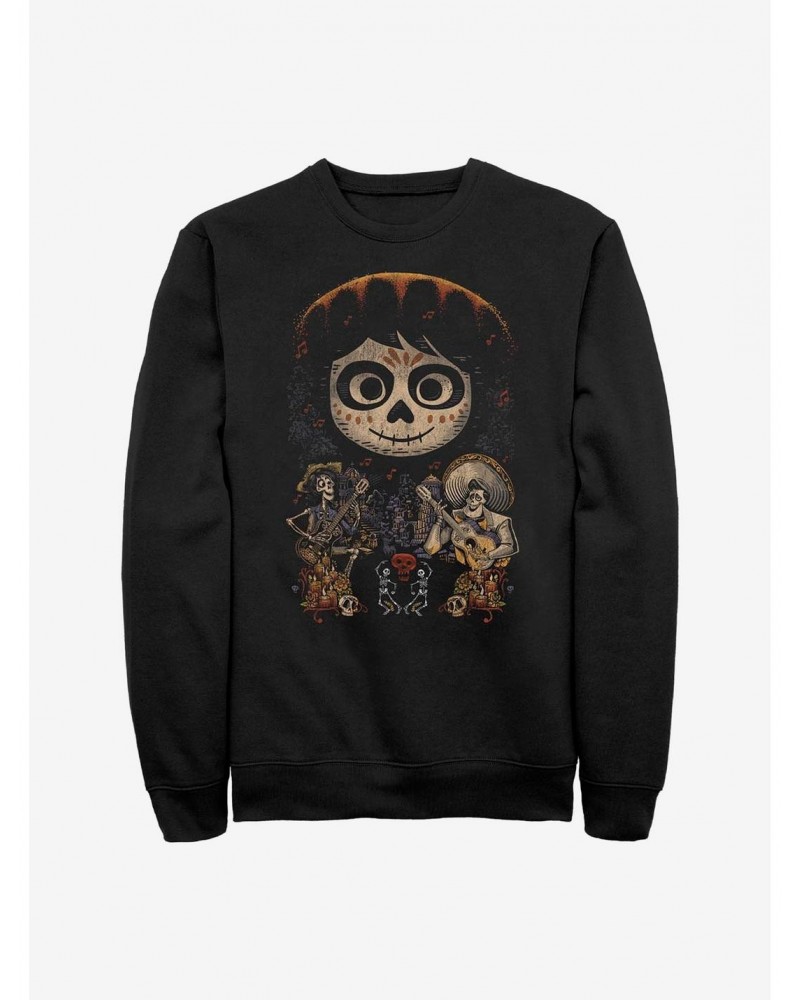 Disney Pixar Coco Musical Poster Crew Sweatshirt $12.92 Sweatshirts