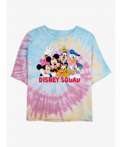 Disney Mickey Mouse Disney Squad Tie Dye Crop Girls T-Shirt $8.61 T-Shirts