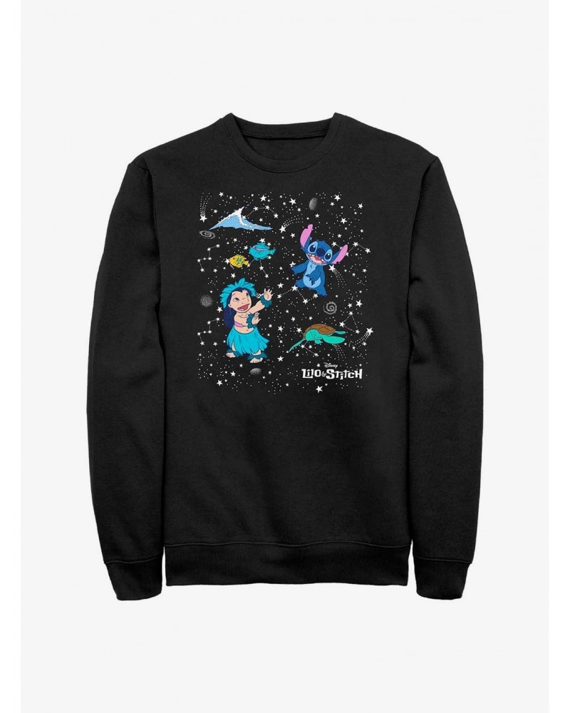 Disney Lilo & Stitch Constellation Crew Sweatshirt $18.08 Sweatshirts