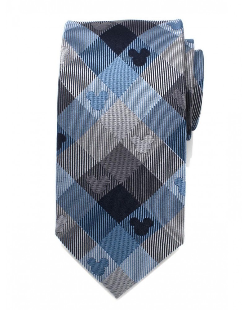 Disney Mickey Mouse Blue Plaid Mens Tie $31.95 Ties