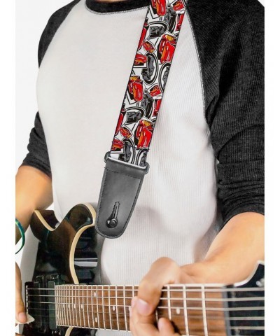 Disney Cars 3 Lightning McQueen Storm Jackson Poses Guitar Strap $8.72 Guitar Straps