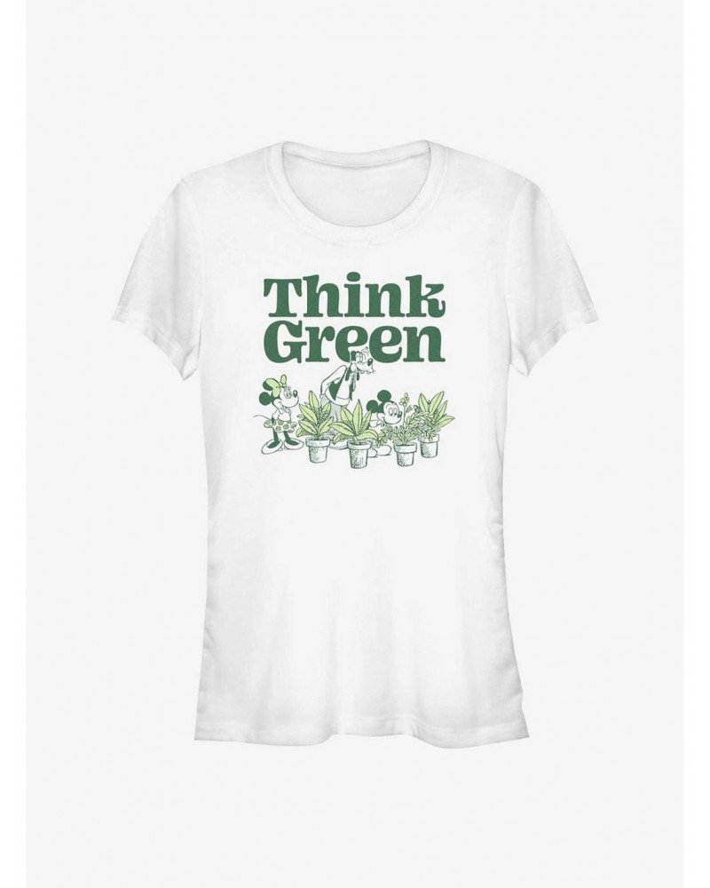 Disney Mickey Mouse Green Thinking Girls T-Shirt $10.71 T-Shirts