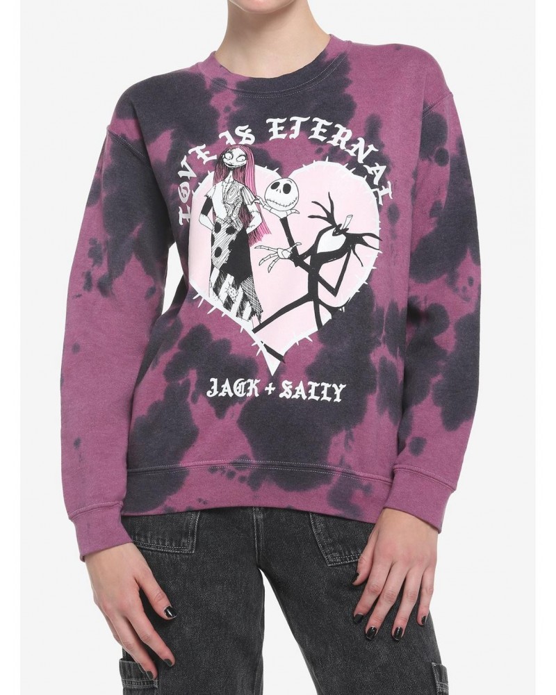 The Nightmare Before Christmas Love Is Eternal Tie-Dye Girls Sweatshirt $5.39 Sweatshirts