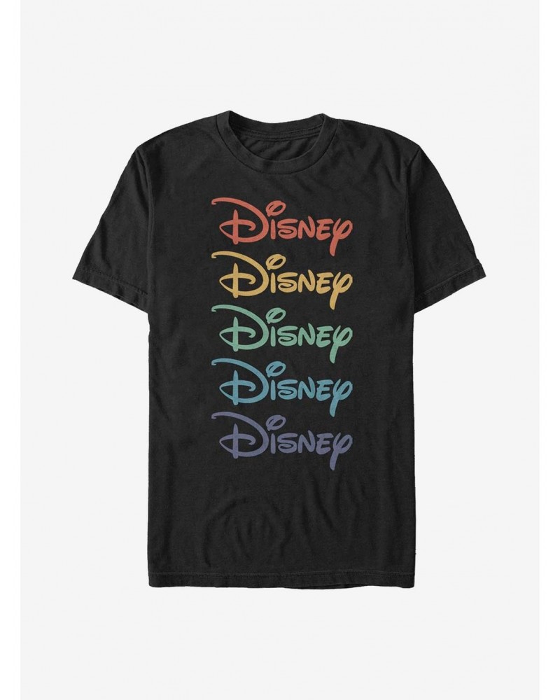 Disney Rainbow Stacked T-Shirt $10.28 T-Shirts